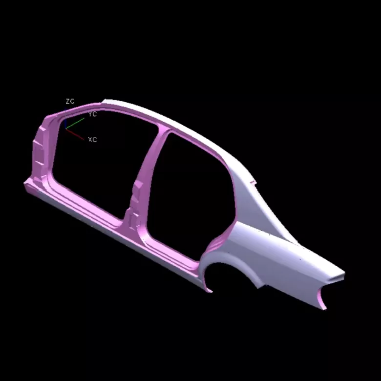 Автокөліктің оң жақ панеліндегі штамптау штангасы