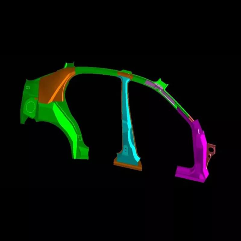 Автокөліктің бүйірлік панелінің ішкі жинағы штамптау штангалары